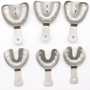 IMPRESSION TRAY ENDENTULOUS JAW STAINLESS STEEL 3 SETS S/M/L 6pcs