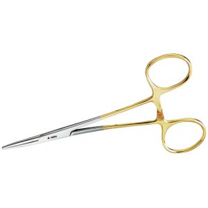 HAEMOSTAT FORCEPS STRAIGHT GOLD HANDLE 11CM