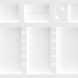 INSTRUMENT TRAY PLASTIC DISPOSABLE DIVIDED WHITE NOT KNURLED 1pcs