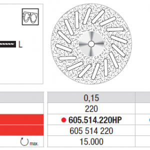 DIAMOND DISC 605 DSP STD SUPERFLEX  22X0.25mm EDENTA
