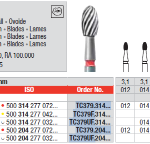 BUR RA TC379 0.18 FOOTBALL P-CUT 1pcs