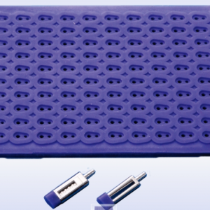 PIN DOUBLE BI-V-PIN RUBBER FOOT 100pc