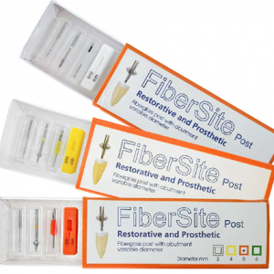 FIBERGLASS POST WITH ABUTMENT VARIABLE DIAMETER - FIBERSITE POST SET
